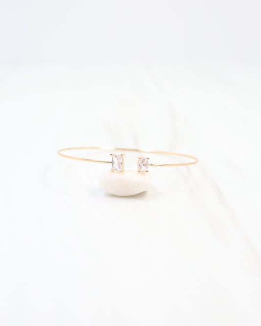 Truro CZ Cuff Bracelet Gold