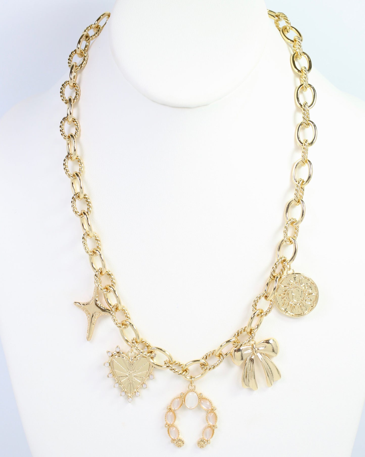 Denver Western Charm Necklace Gold