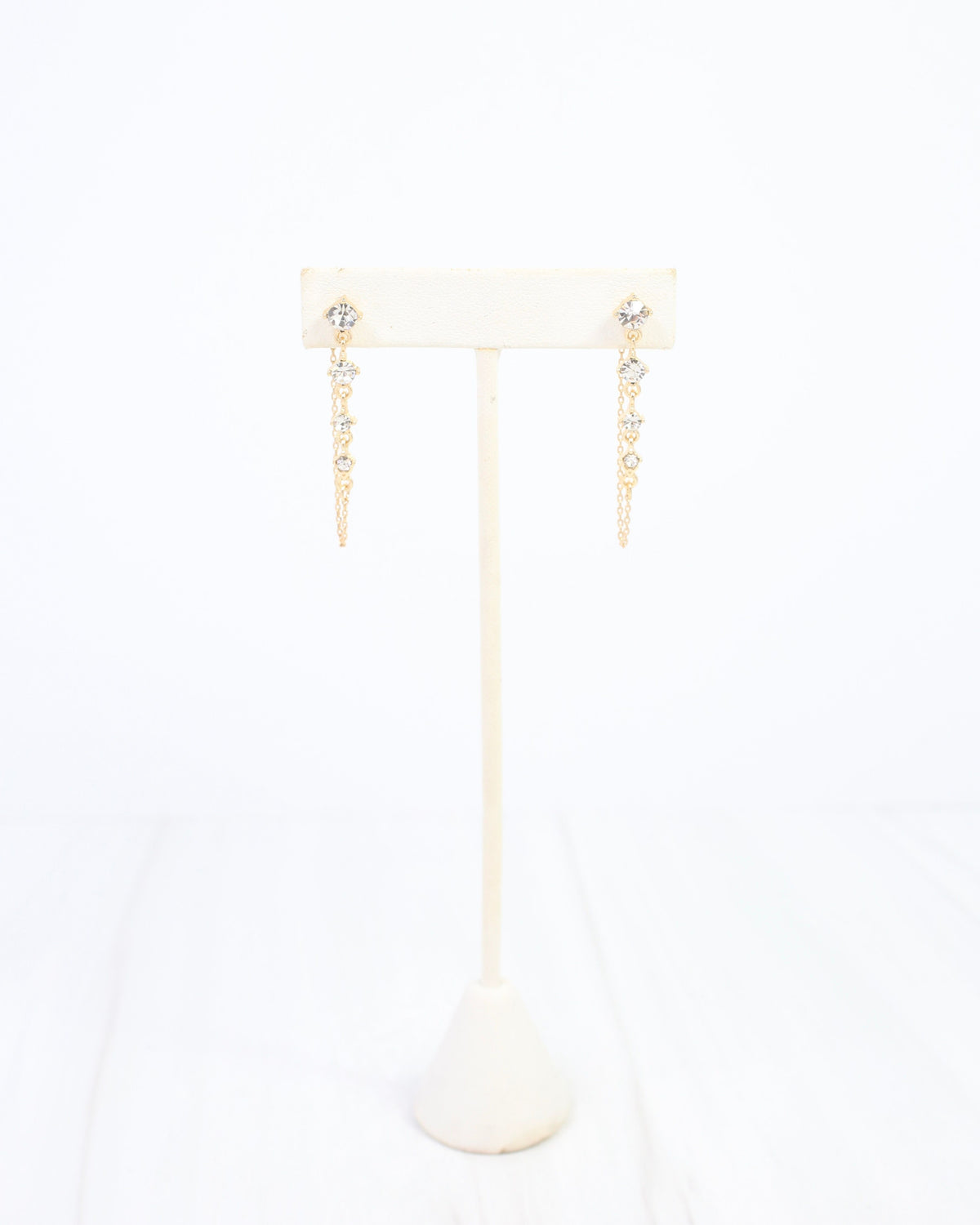 Merrill Front Back Crystal Drop Earring Clear