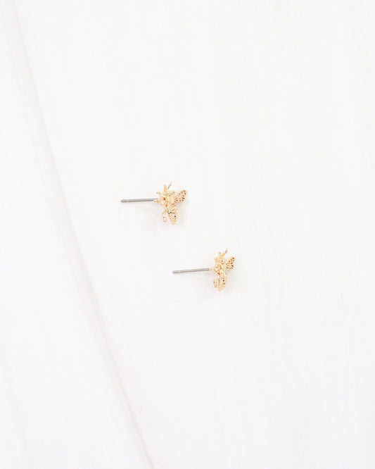 Great Falls Bee Stud Earring WR Gold
