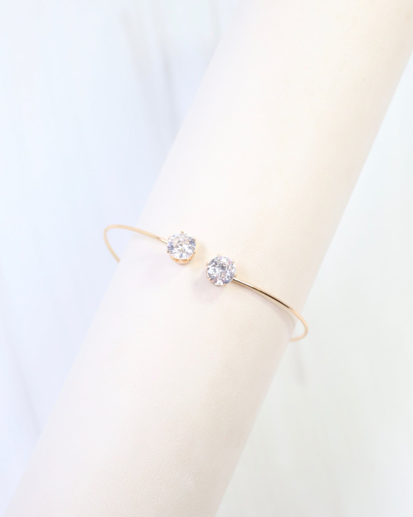 Sturbridge Double CZ Cuff Bracelet Gold