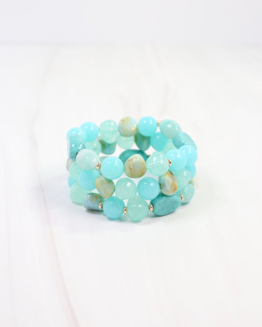 Rockville Beaded Bracelet Set Turquoise