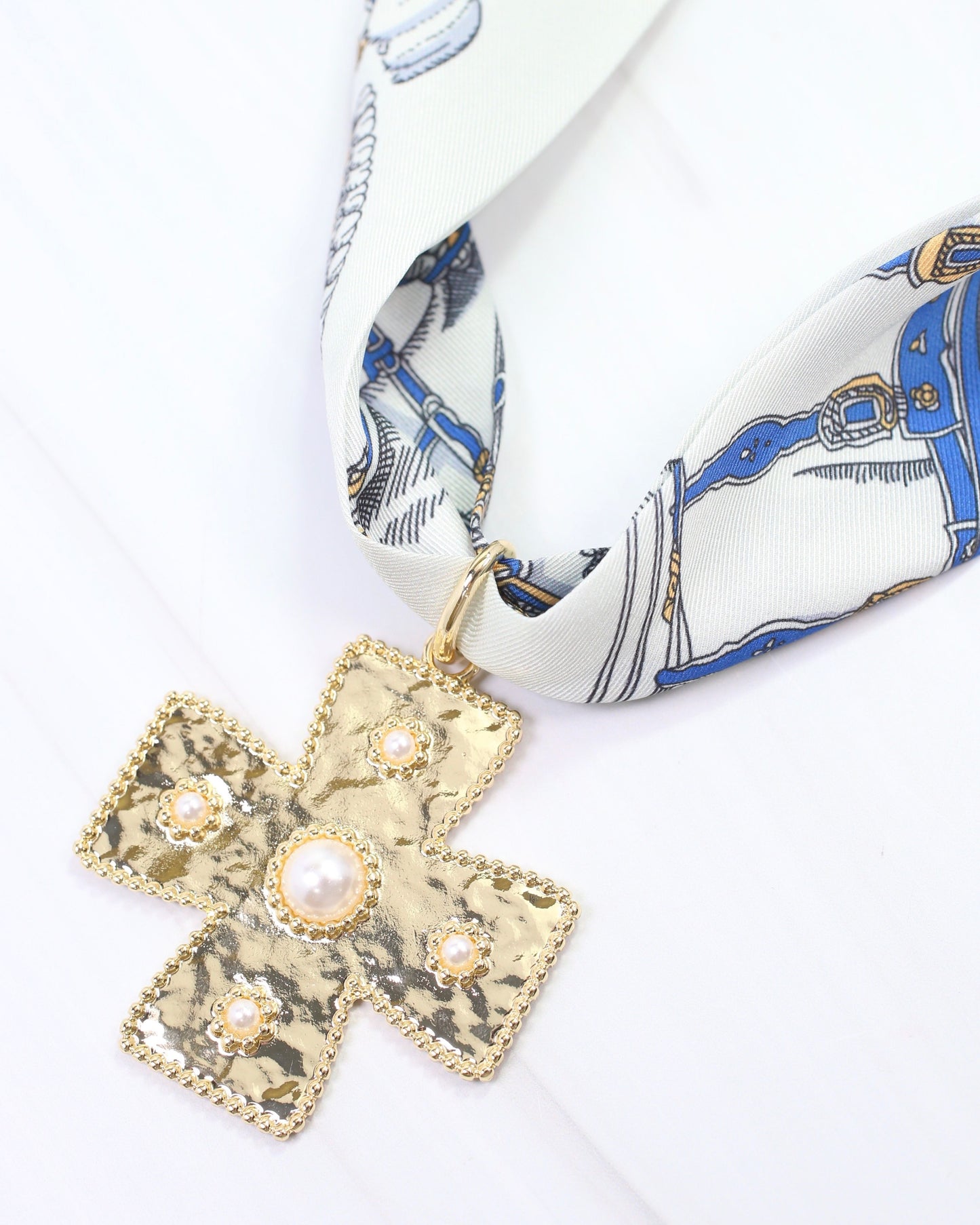 Cayce Large Cross Charm Gold