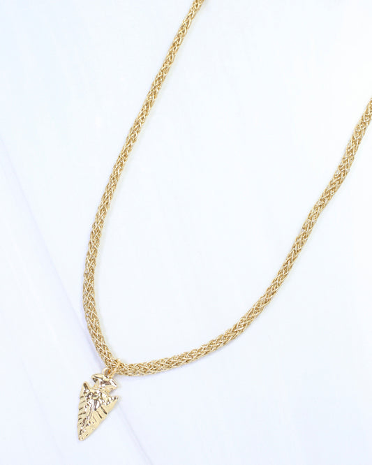 Corie Cord Necklace Arrow Gold
