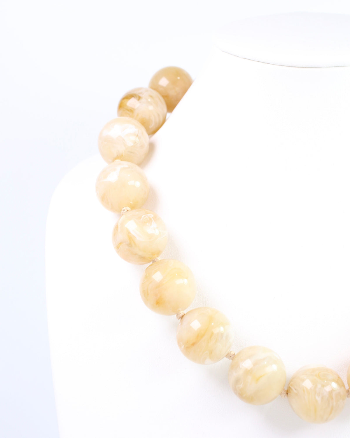 St. James Large Beaded Necklace Light Taupe