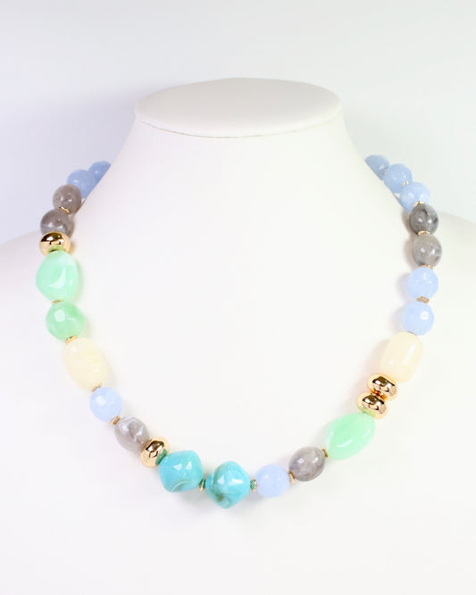 Ambridge Stone Beaded Necklace Blue Multi