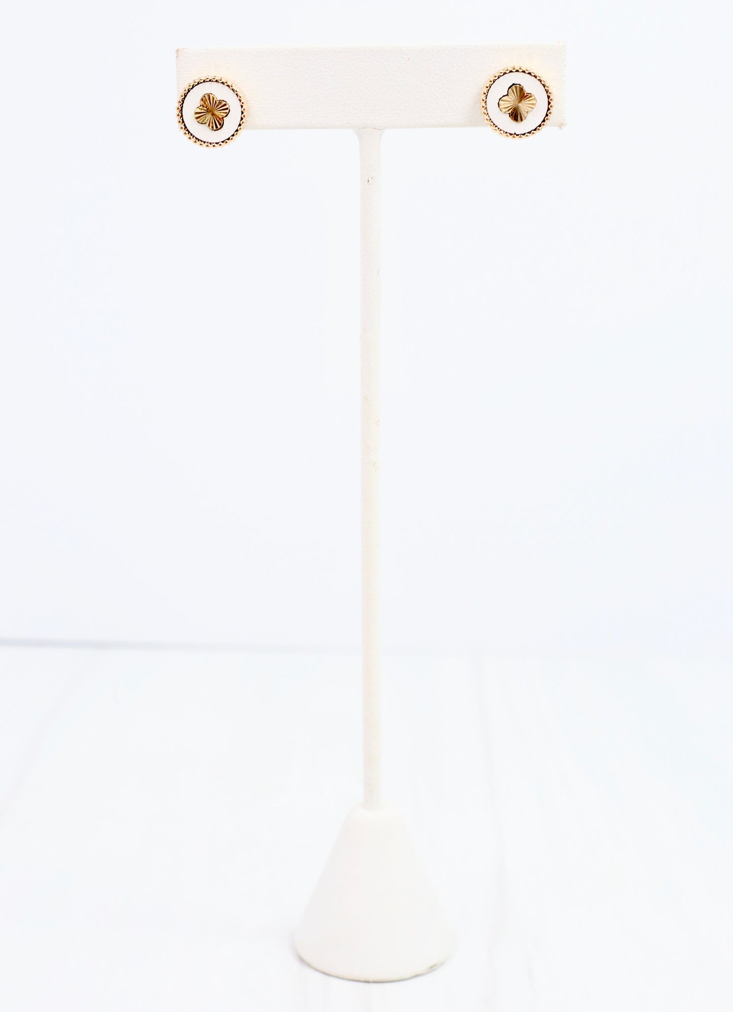 Turin Clover Stud Earring Gold