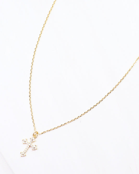 Camden Road Cross Necklace Gold