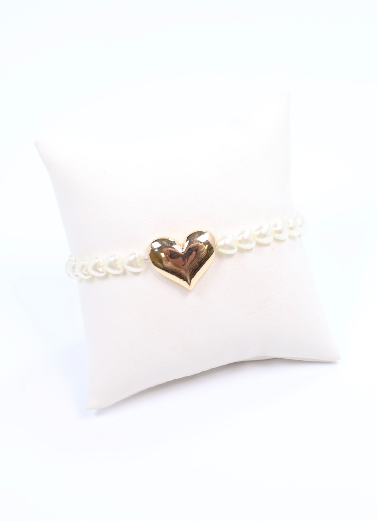 Dominick Heart Pearl Bracelet CREAM