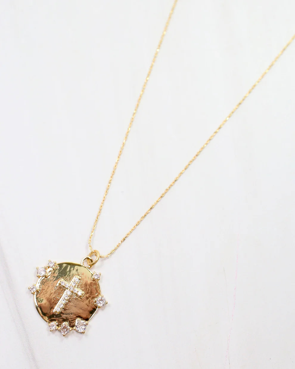 Chatham Cross Necklace Gold