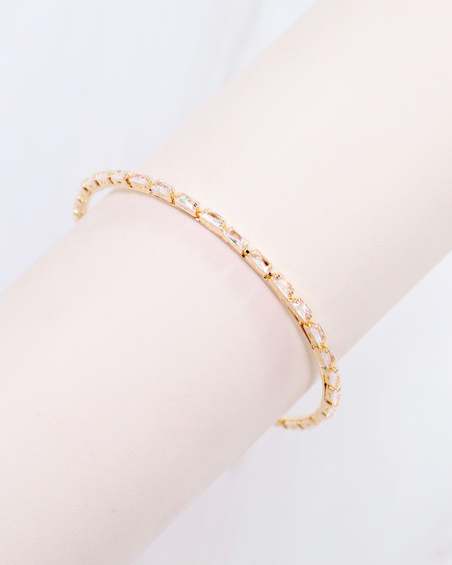 Hawthorne CZ Cuff Bracelet Gold