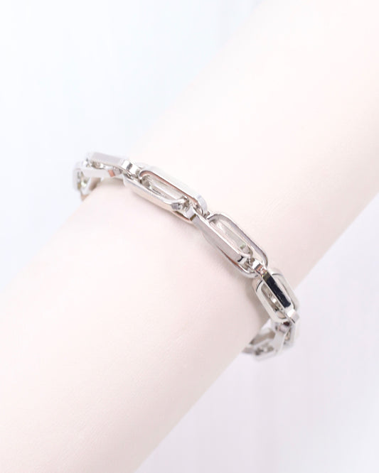 Rabson Link Stretch Bracelet Silver