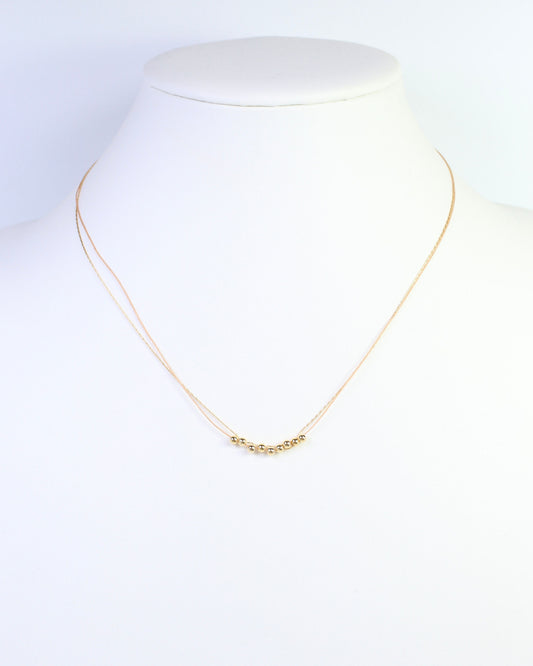 Odette Mini Cord Necklace Tan