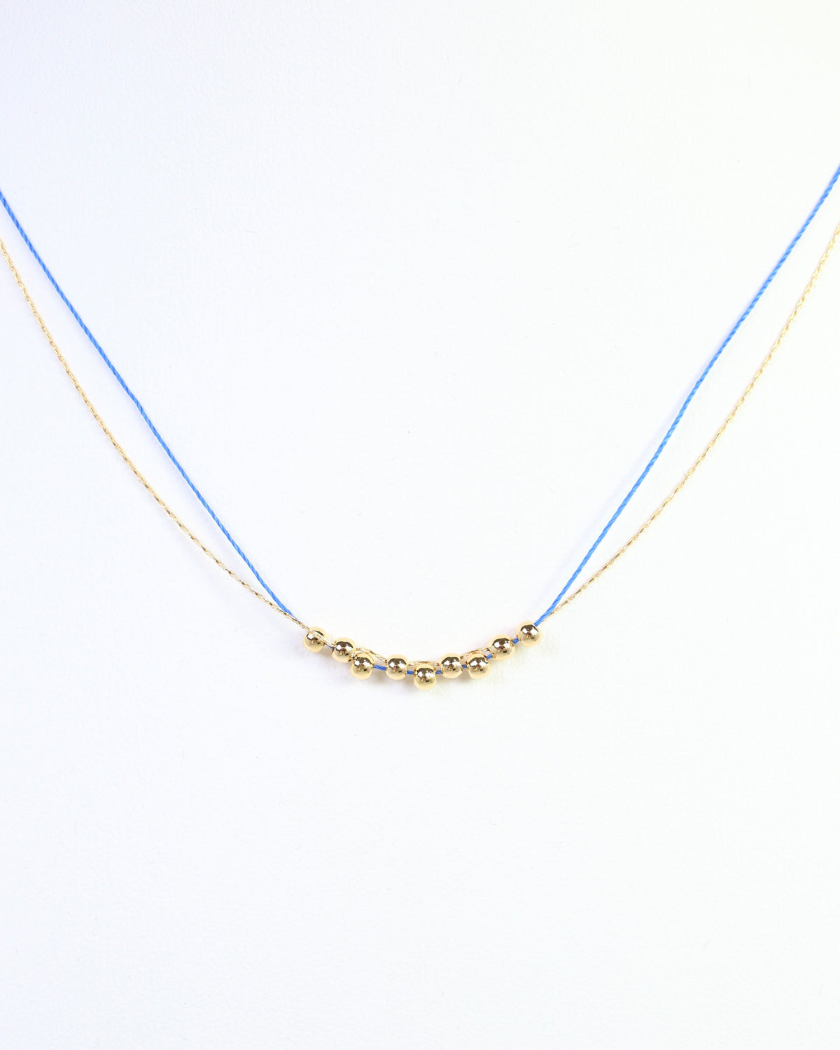Odette Mini Cord Necklace Blue