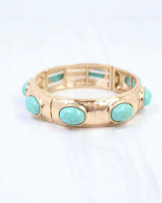 Hallie Stretch Bracelet Turquoise
