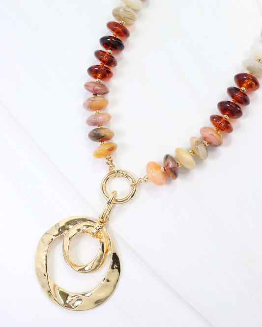 Lubec Double Hoop Charm Gold