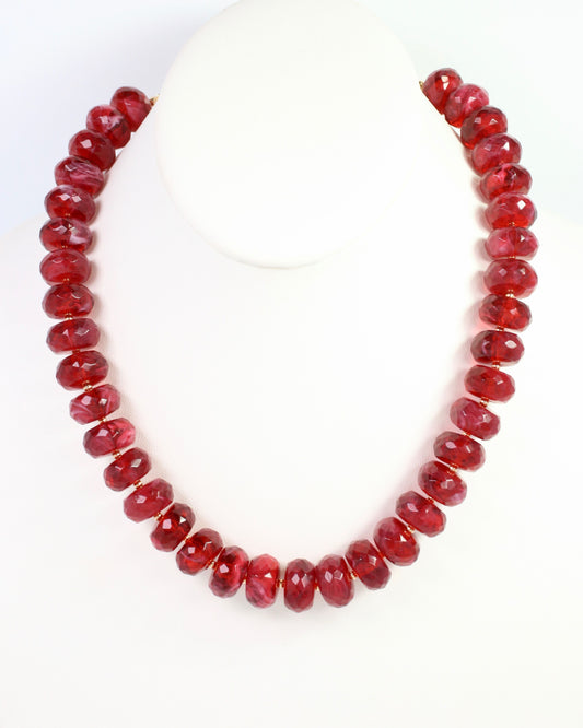 Mansfield Beaded Necklace Garnet