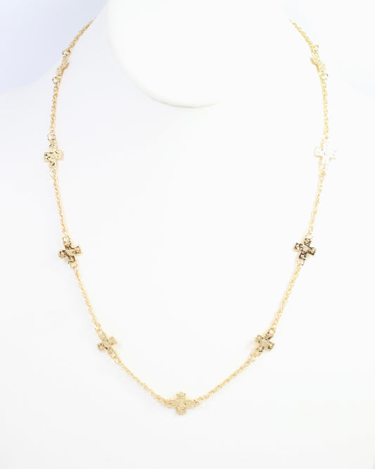 Caldwell Cross Necklace Gold