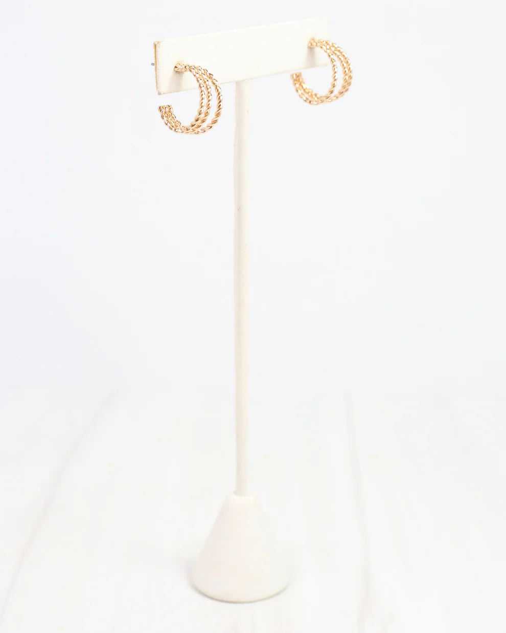 Browne Triple Hoop Earring Gold