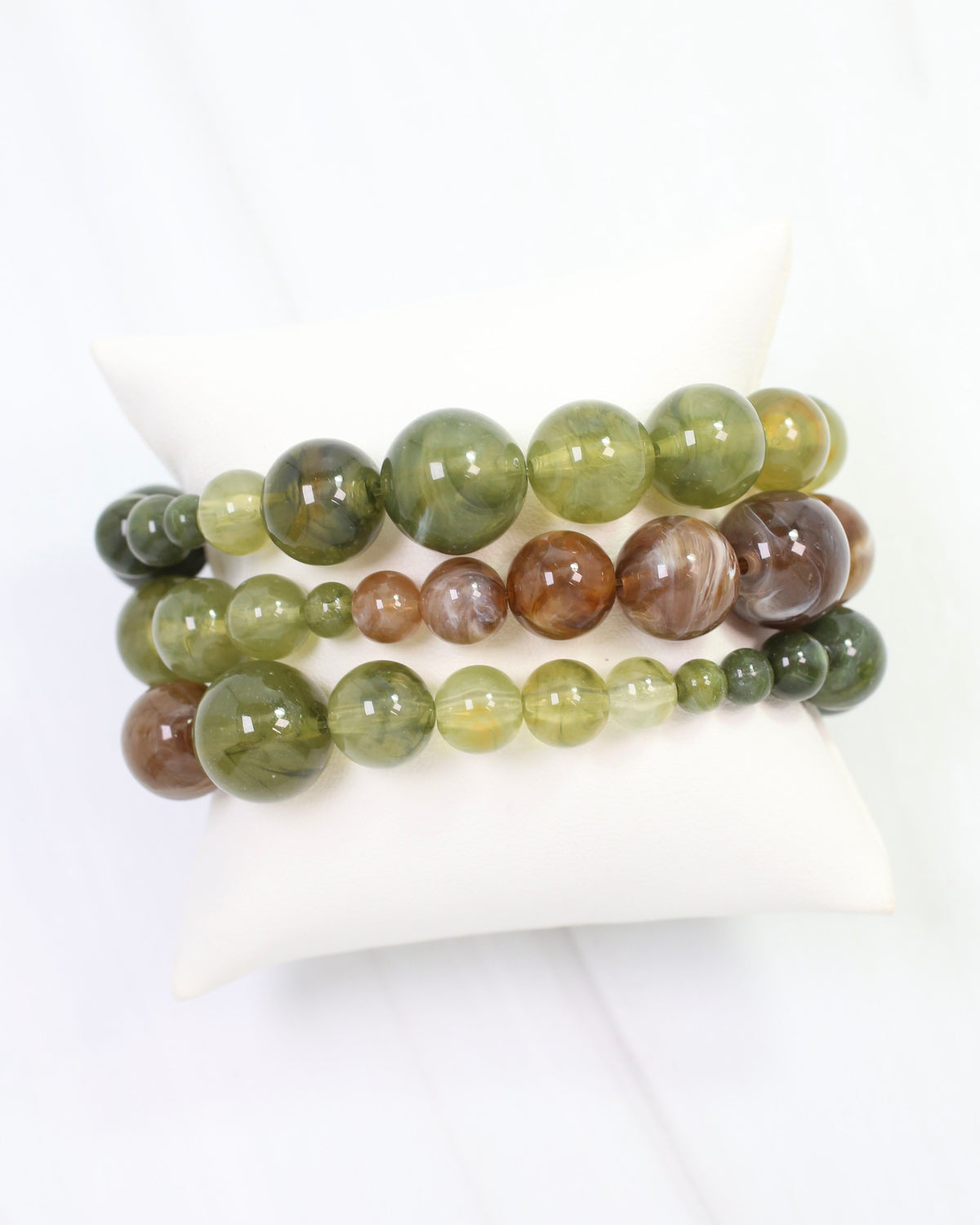 Alexander Beaded Bracelet Olive Multi
