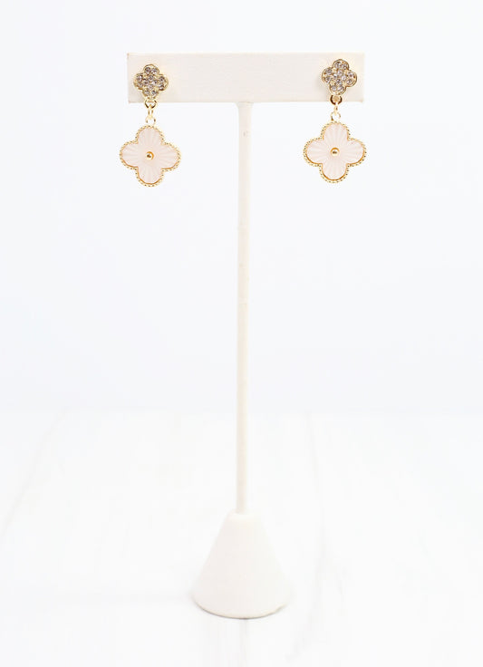Lucius Clover Drop Earring Mother of Pearl