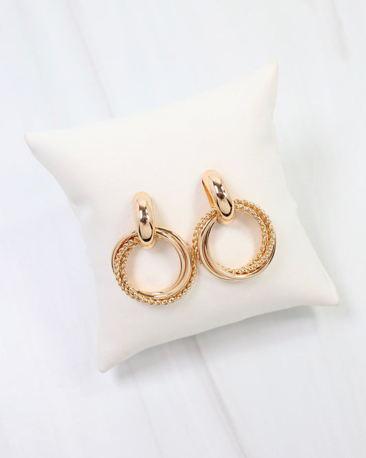 Centre Drop Earring Gold