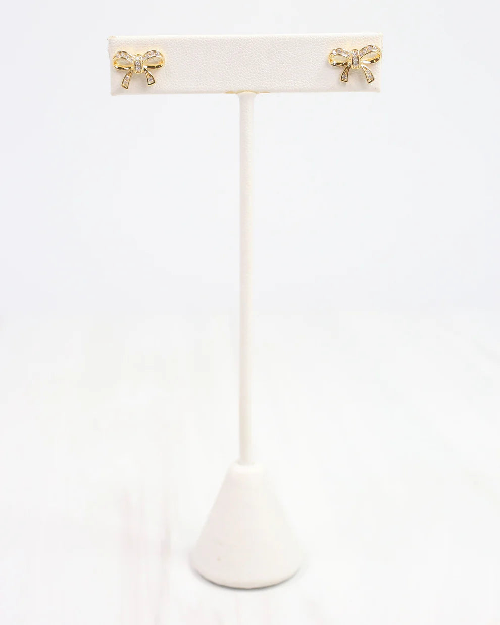 Randa Gold and Crystal Bow Stud Gold