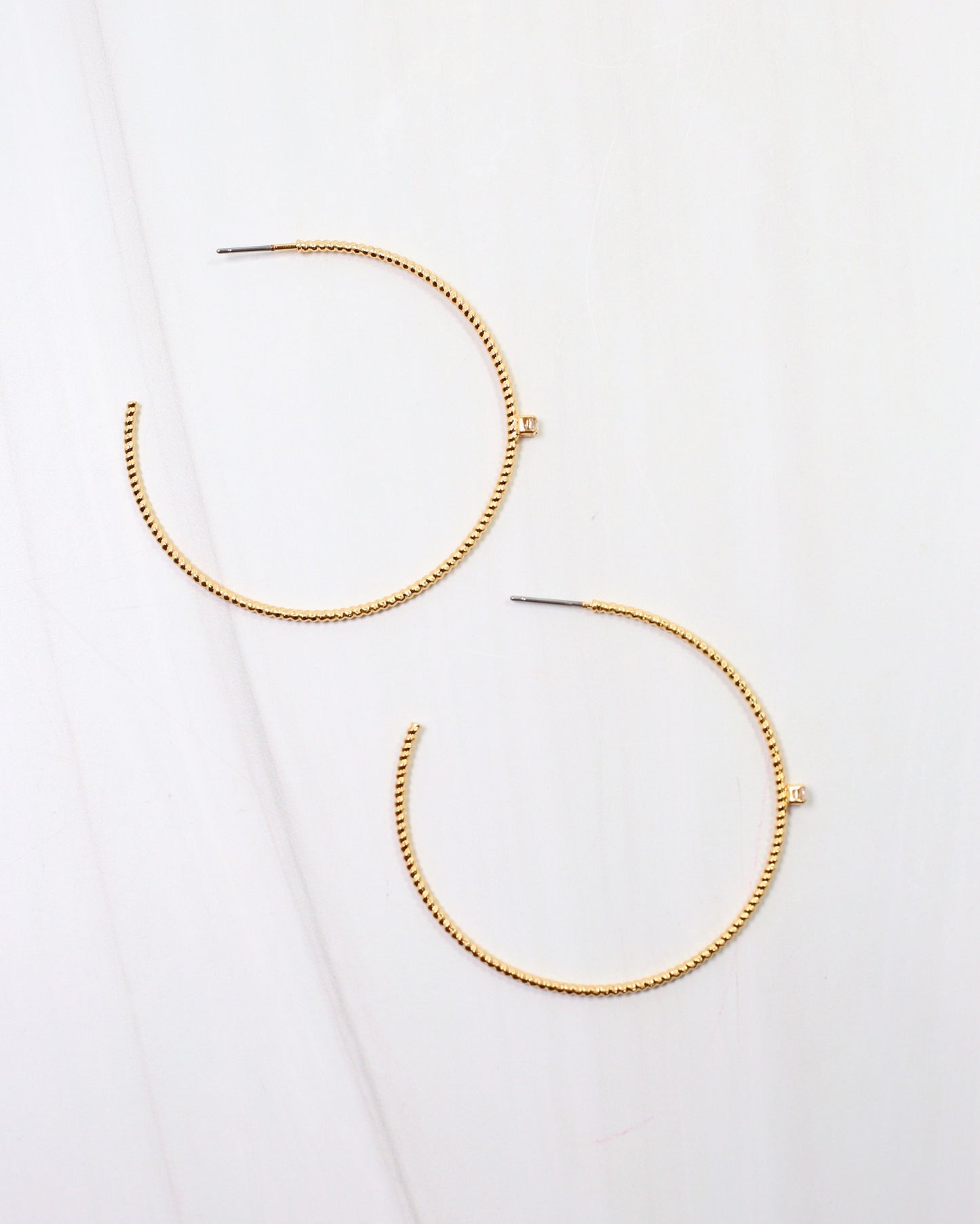 Watertown Textured Hoop Earring Gold