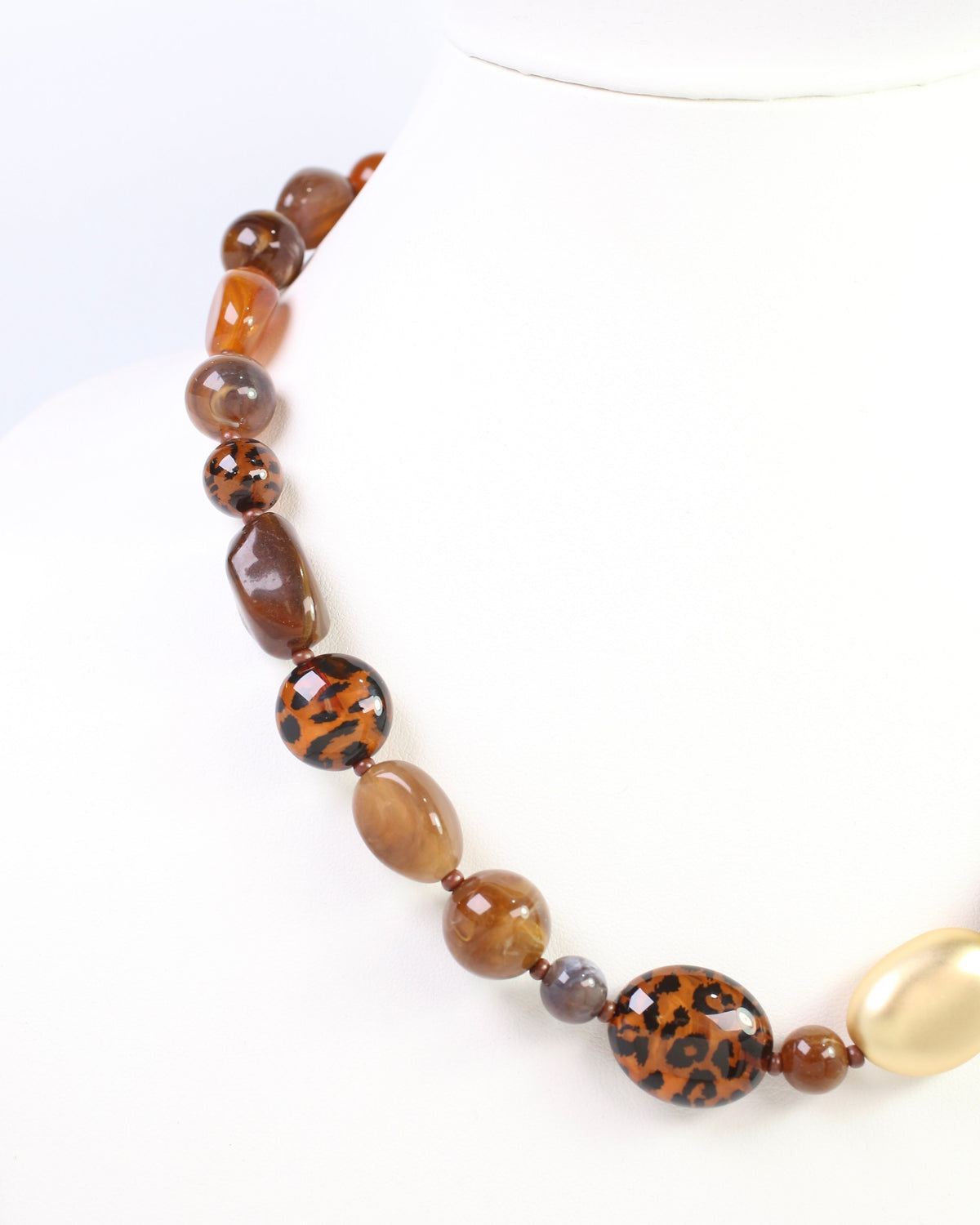 Lilith Beaded Necklace Brown
