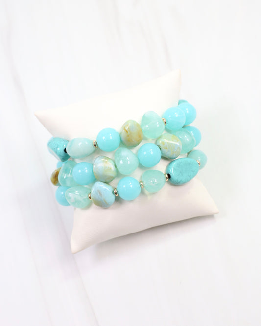 Rockville Beaded Bracelet Set Turquoise
