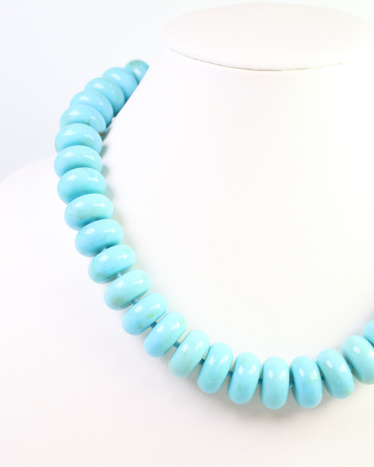 Pipestone Marble Beaded Necklace Turquoise
