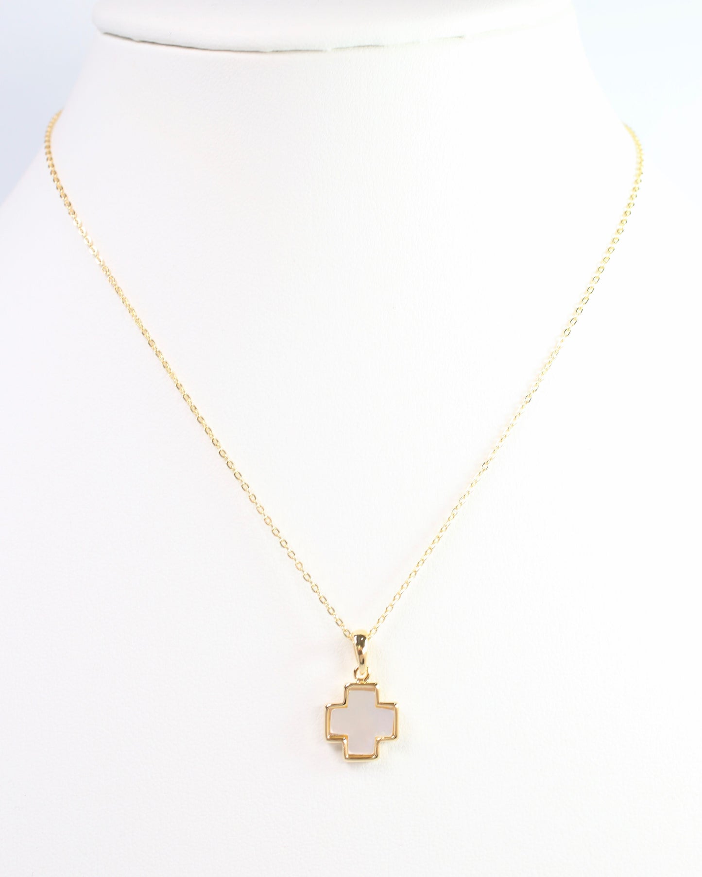 Shelby Cross Necklace Gold