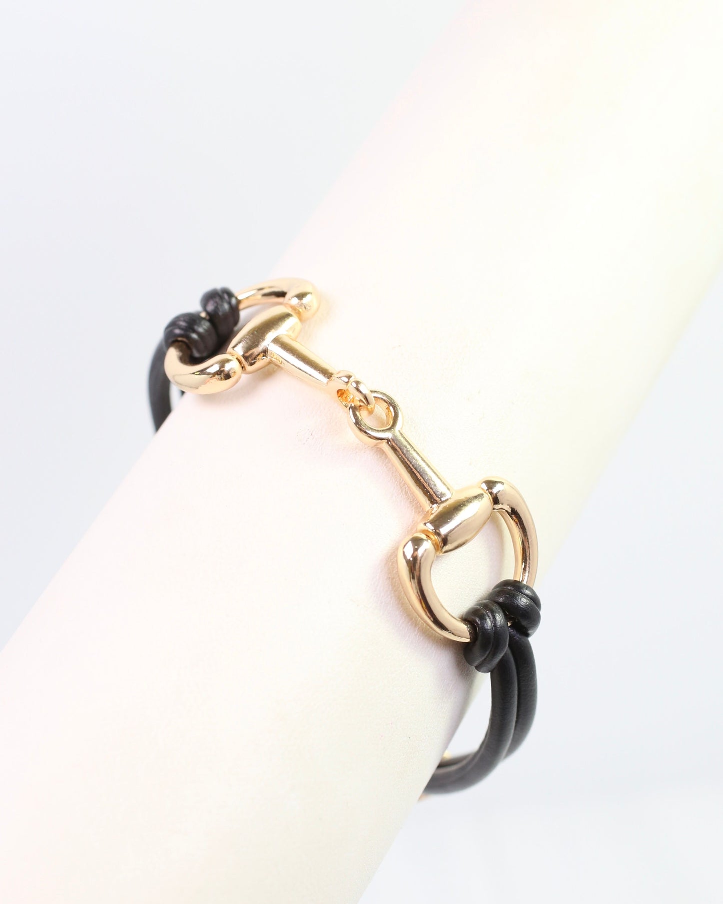 Ellery Horsebit Cord Bracelet Black