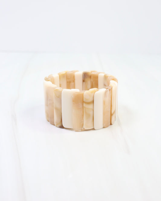 Canton Layered Stretch Bracelet Natural
