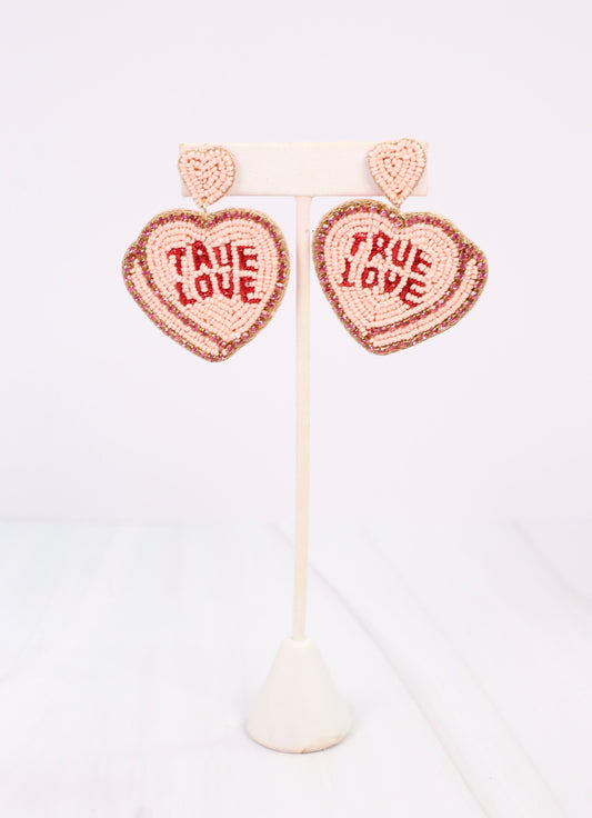Tell Me About It Heart Earring PINK