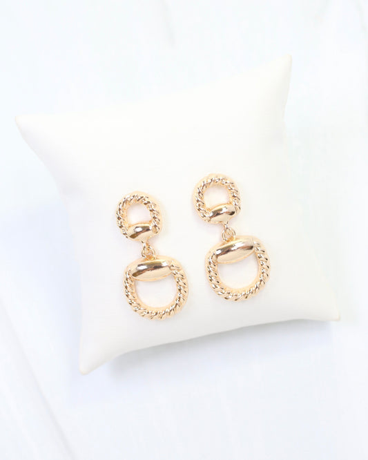Martha Braided Horsebit Earring Gold