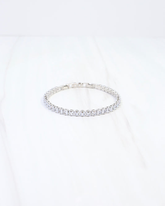 Laurel Tennis Bracelet Silver