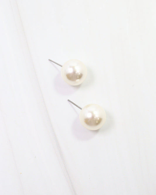 Greenville Pearl Stud Silver