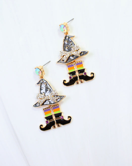 Head to Toe Halloween Earring Black