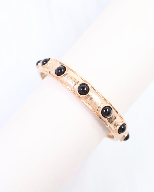 McKenna Stone Stretch Bracelet Black