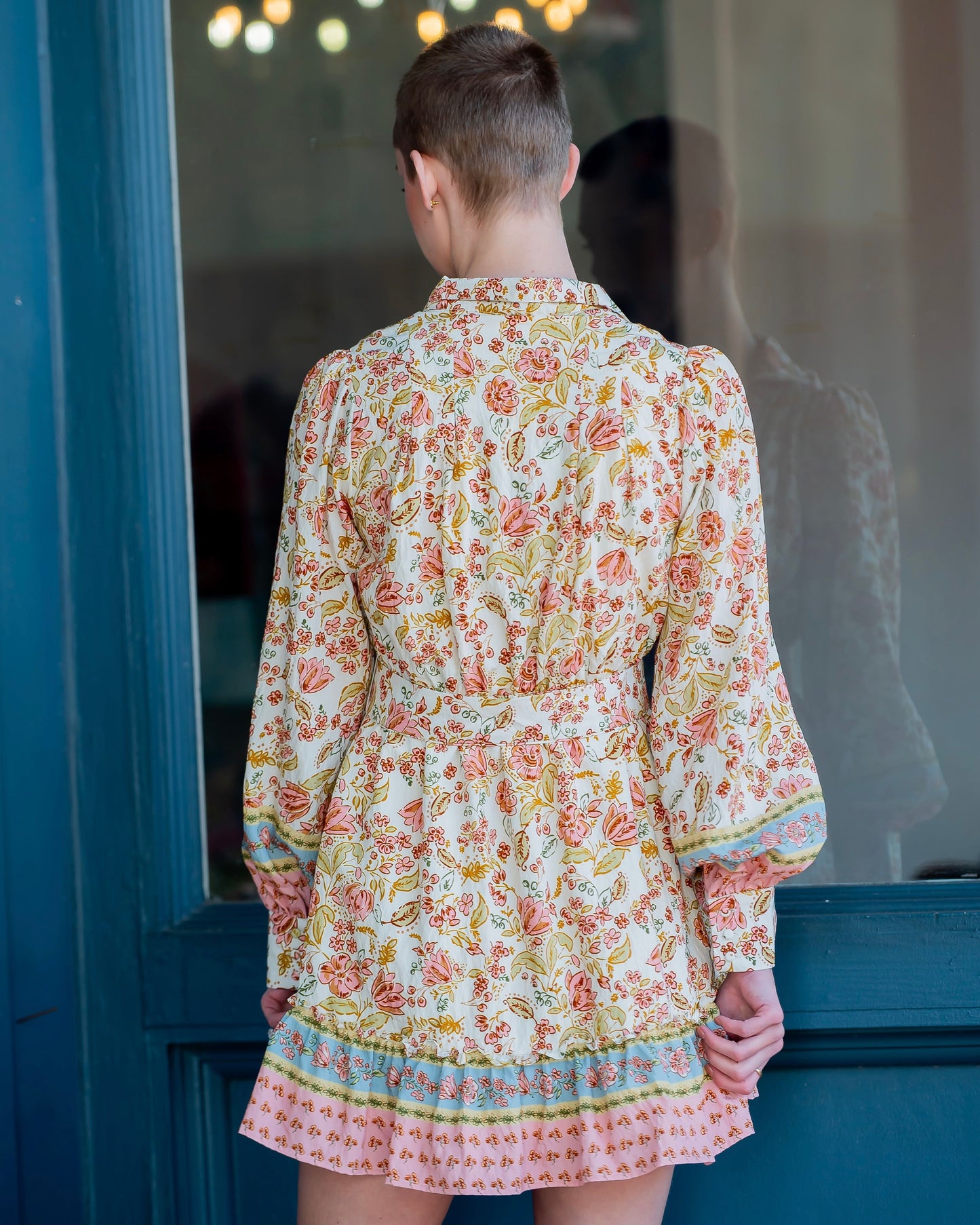 Joliet Printed Self Tie Belt Shirt Dress