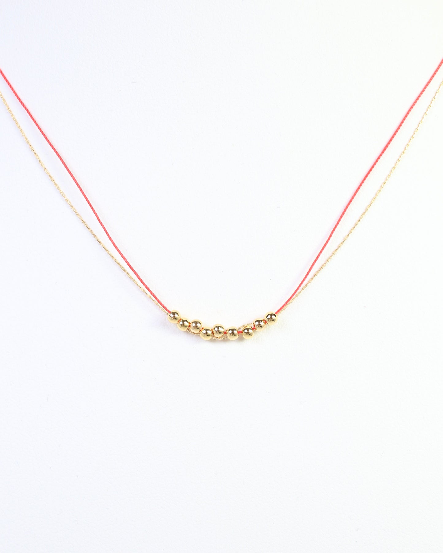 Odette Mini Cord Necklace Red