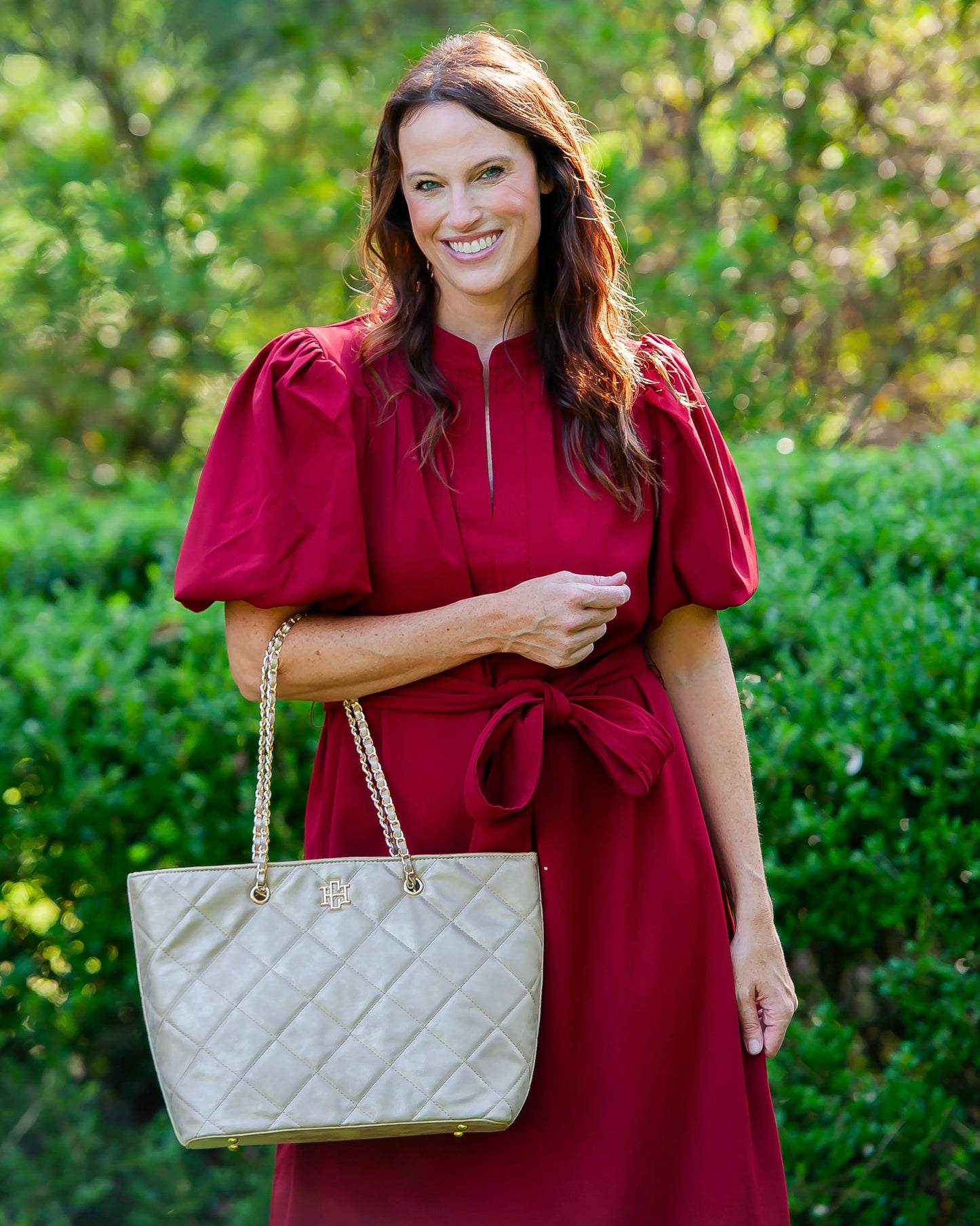 Quentin Quilted Tote - Gold Shimmer LD