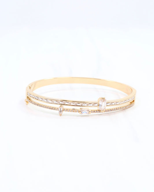 Christine CZ Cuff Bracelet Gold