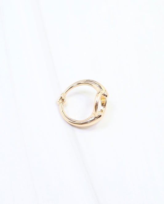 Rilynn Open Circle Scarf Ring Gold