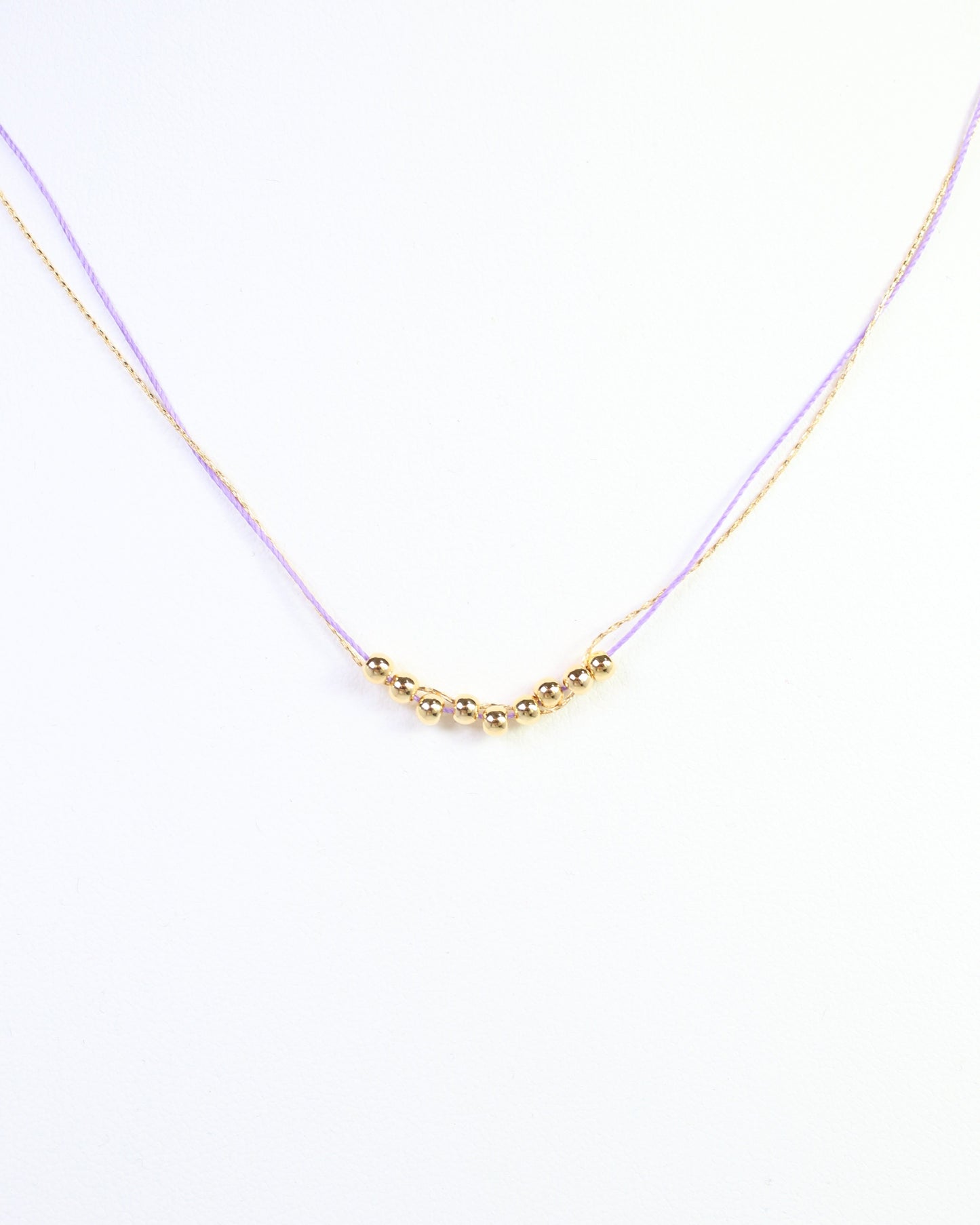Odette Mini Cord Necklace Purple
