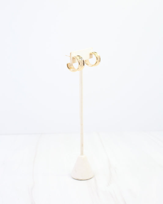 Port Gibson Hammered Hoop Earring Gold