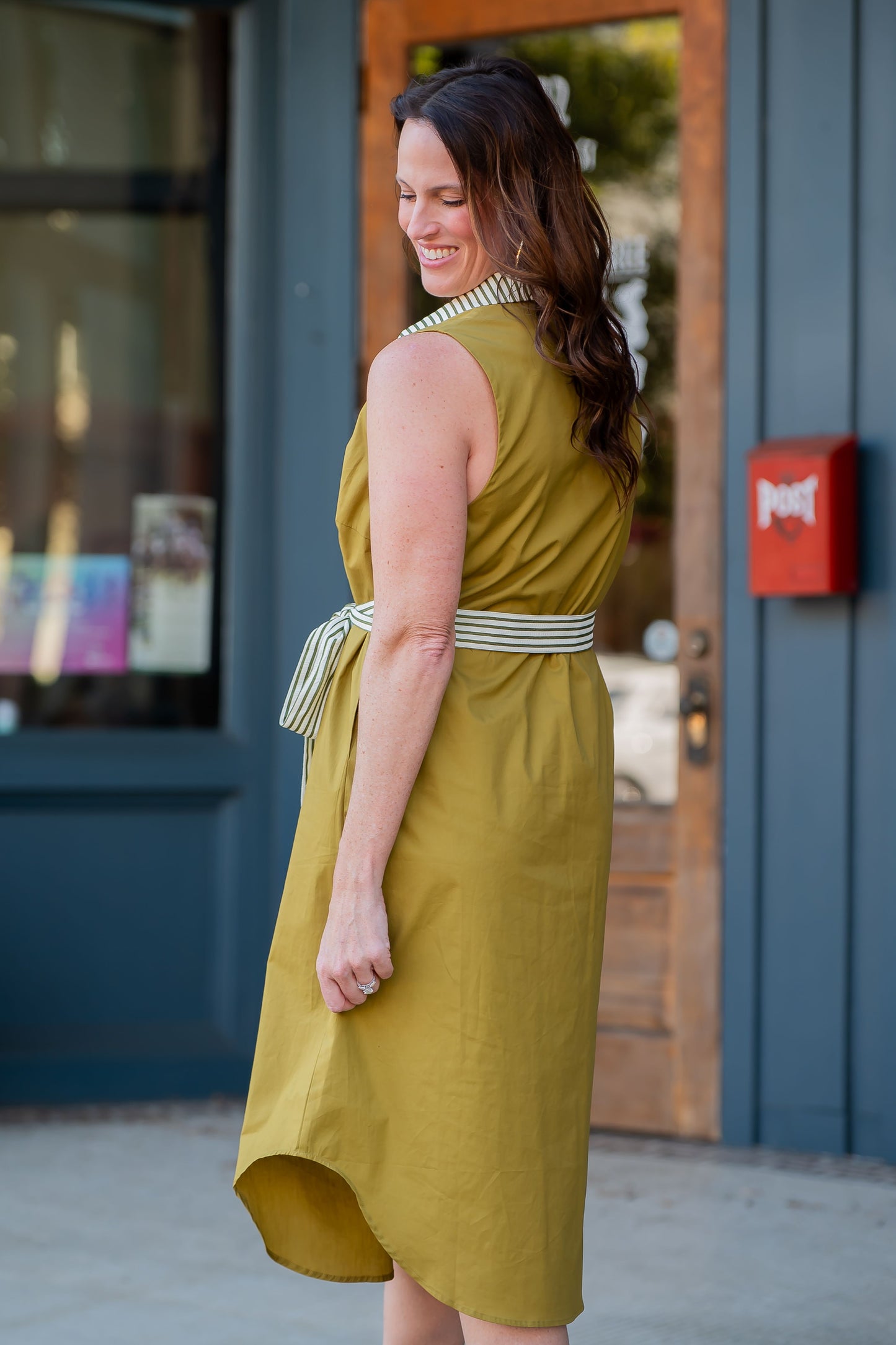 Elwood Sleeveless Olive Dress