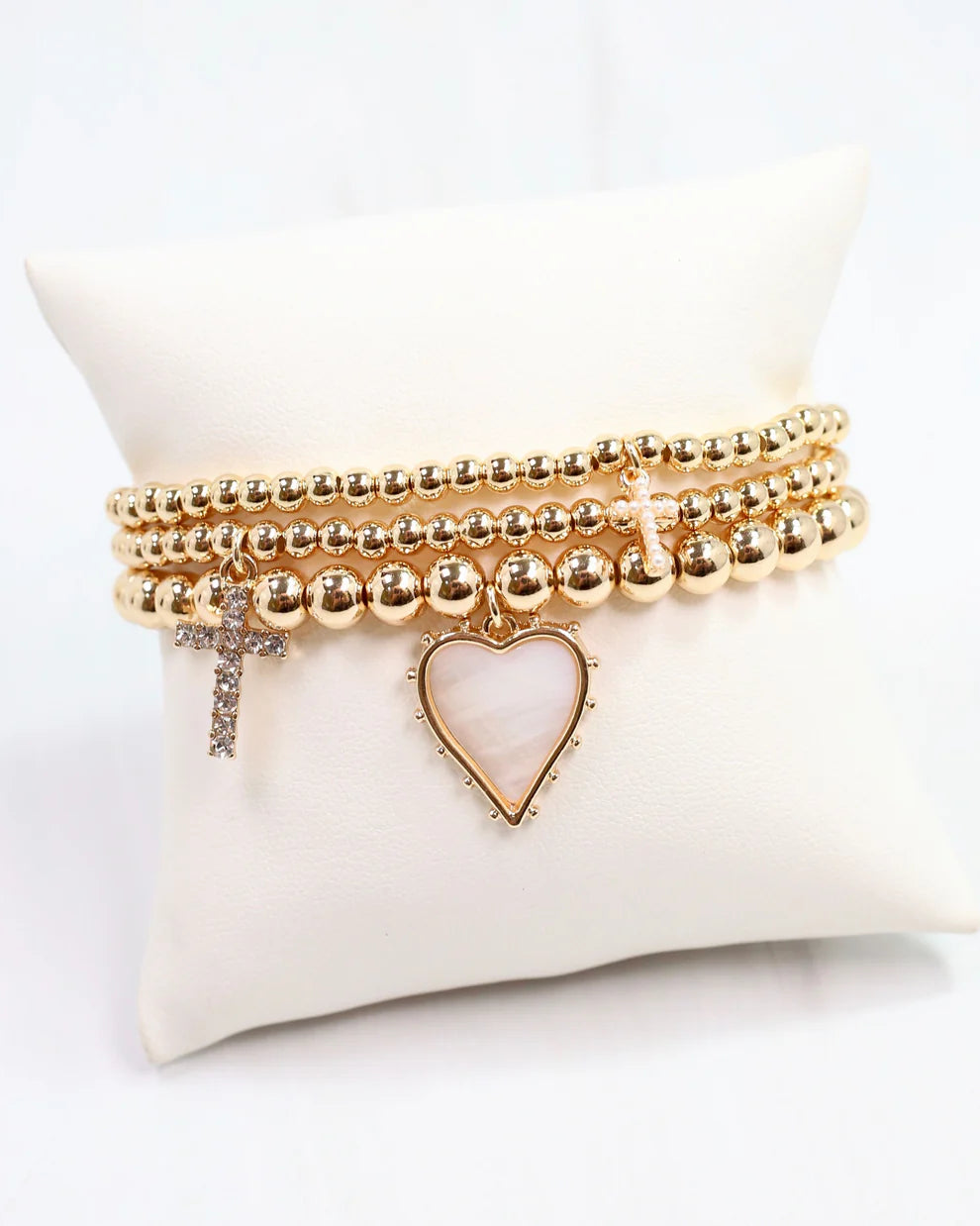 Aylin Gold Beaded Charm Bracelet Gold