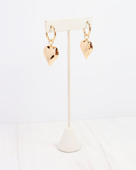 Dianne Heart Drop Earring Gold